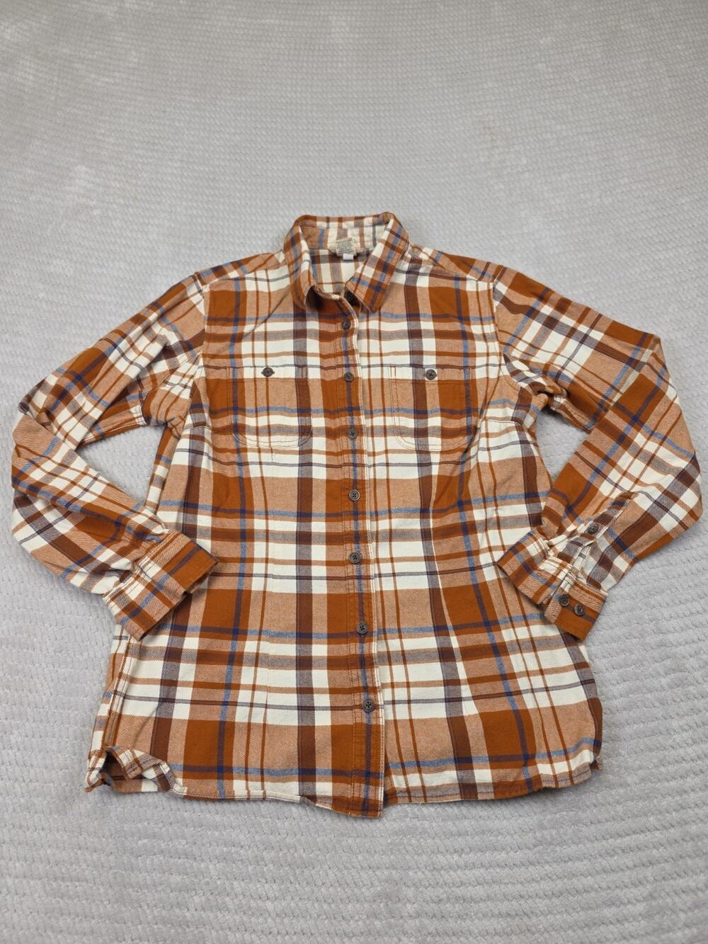 Duluth Shirt Womens Medium Plaid Flannel Button Up
